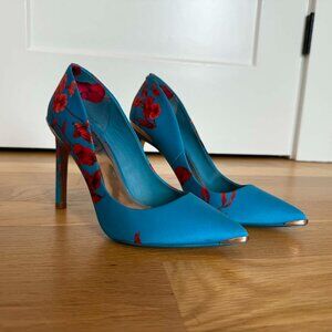 Ted Baker London Melnip Floral Pump Teal - NEW 37.5